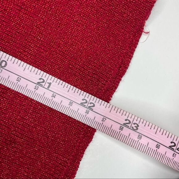 United States Sweater Red Metallic Cowl Neck S - Picture 9 of 10